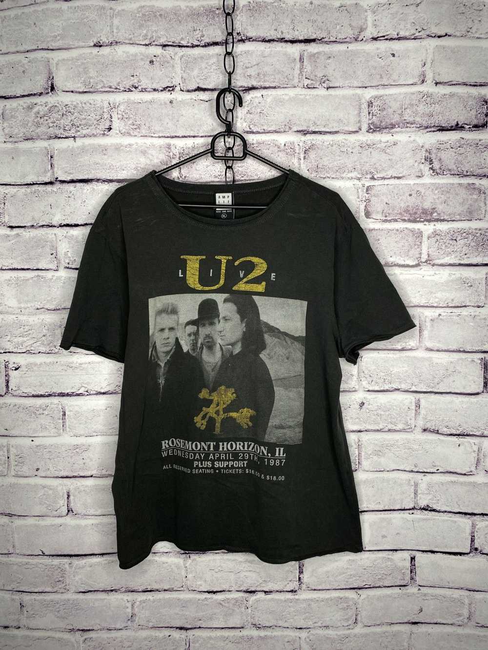 Band Tees × Rare × Vintage MENS Vintage 1987 U2 L… - image 1