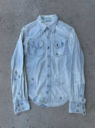 Kapital Kapital Boro Distressed Denim Button Up - image 1