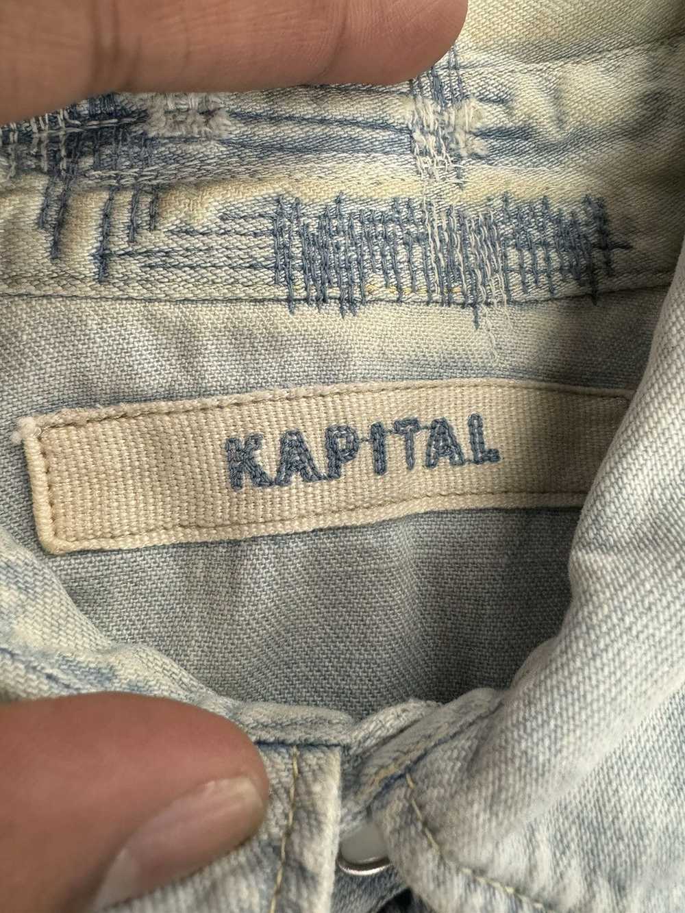 Kapital Kapital Boro Distressed Denim Button Up - image 6