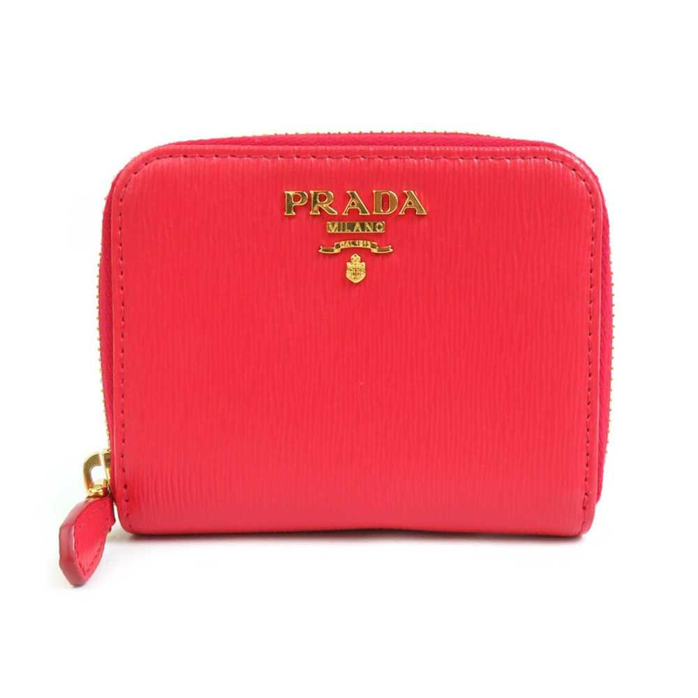 Prada PRADA Wallet/Coin Case Leather Red Women's … - image 1