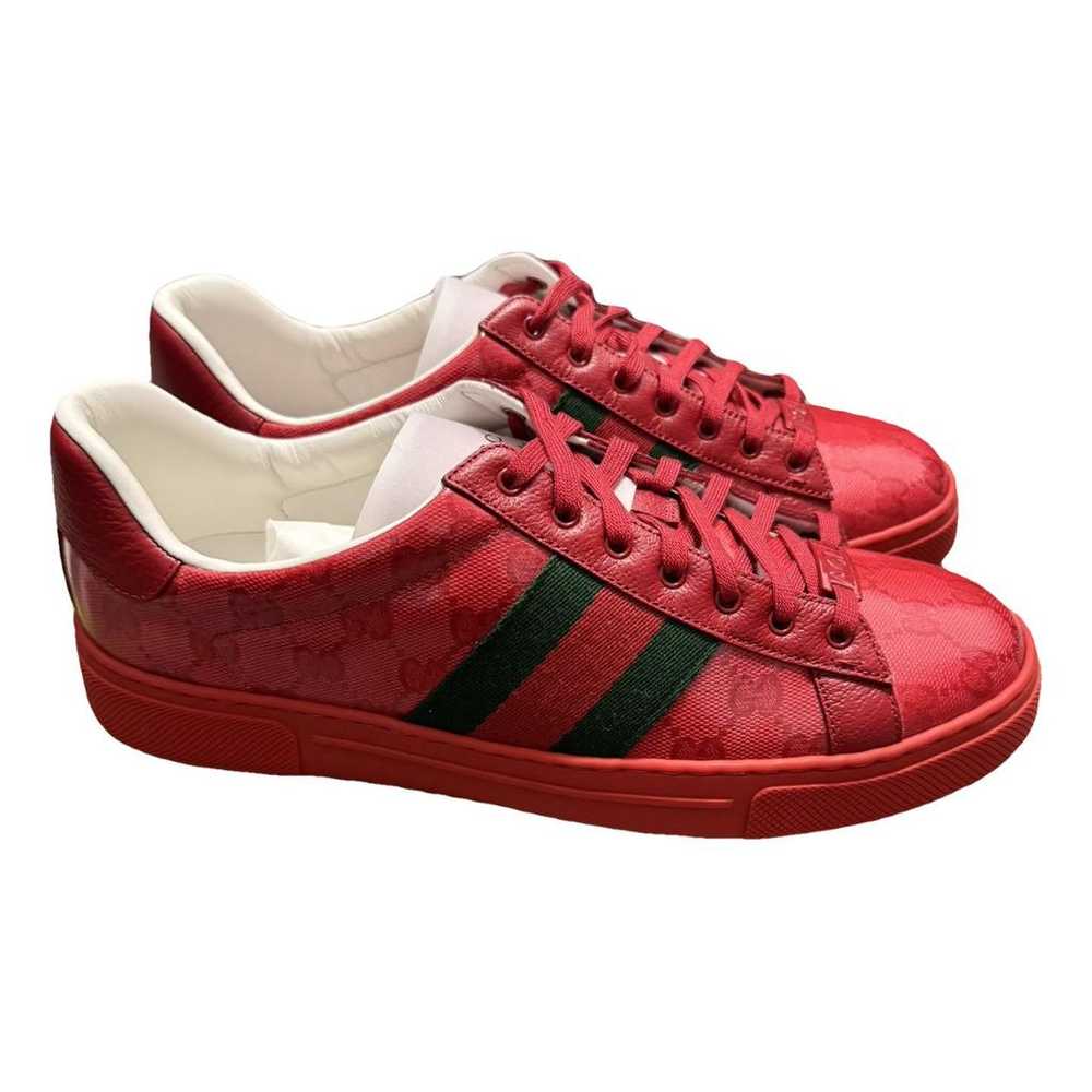 Gucci Ace patent leather low trainers - image 1