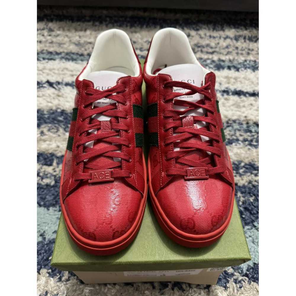 Gucci Ace patent leather low trainers - image 2