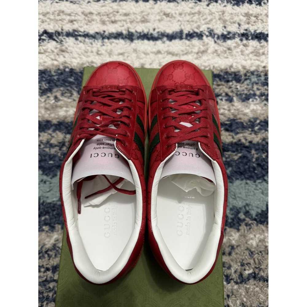 Gucci Ace patent leather low trainers - image 3