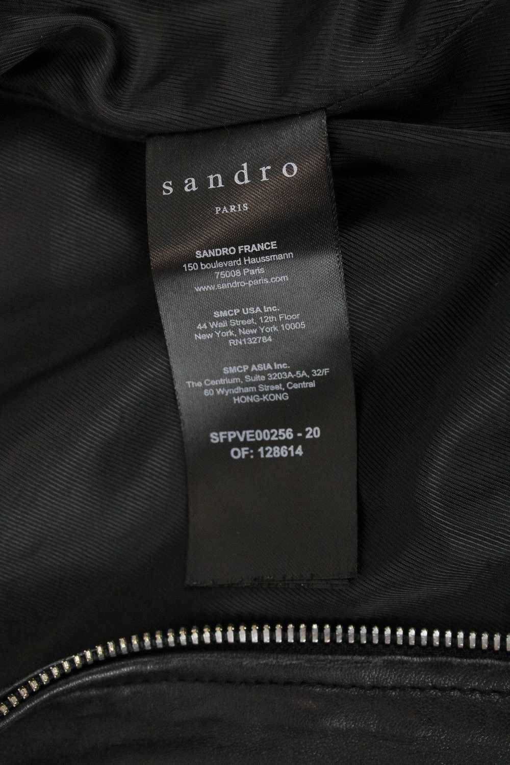 Sandro SANDRO Jacket Women XS Lamb Leather Biker … - image 6