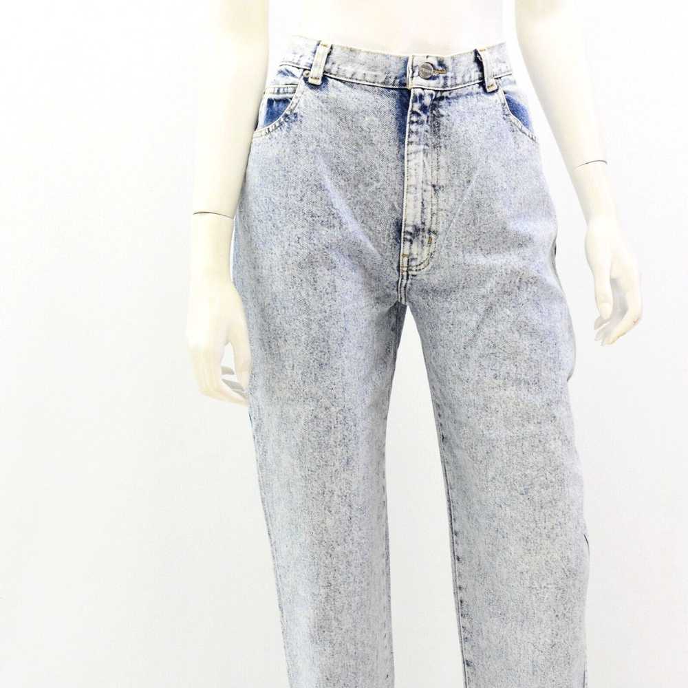 Vintage 90s Vintage Light Acid Wash Tapered Leg J… - image 2