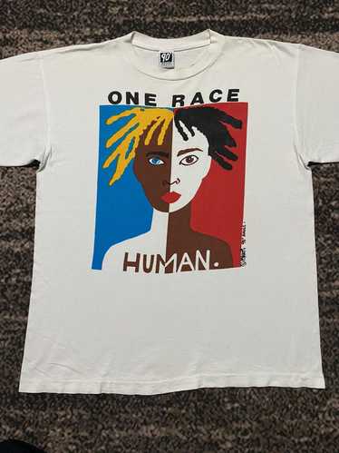 Art × Vintage 90’s RARE VINTAGE ONE RACE HUMAN SH… - image 1