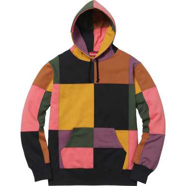 20aw patchwork hooded sweatshirt - Gem