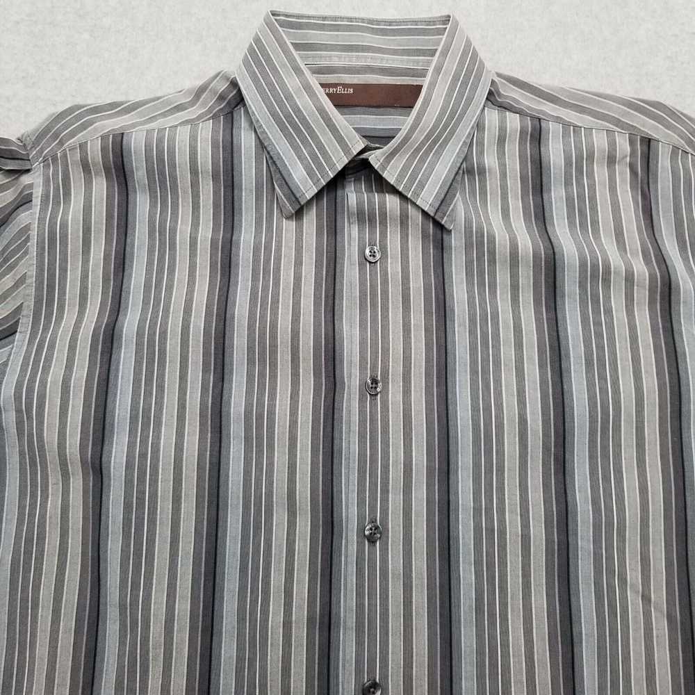 Perry Ellis Perry Ellis Shirt Mens Large Striped … - image 3