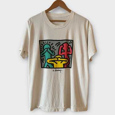 lowsun　90s keith haring tee Vintage 90s Keith Haring Pop Shop Long Sleeve Tee Rare DJ
