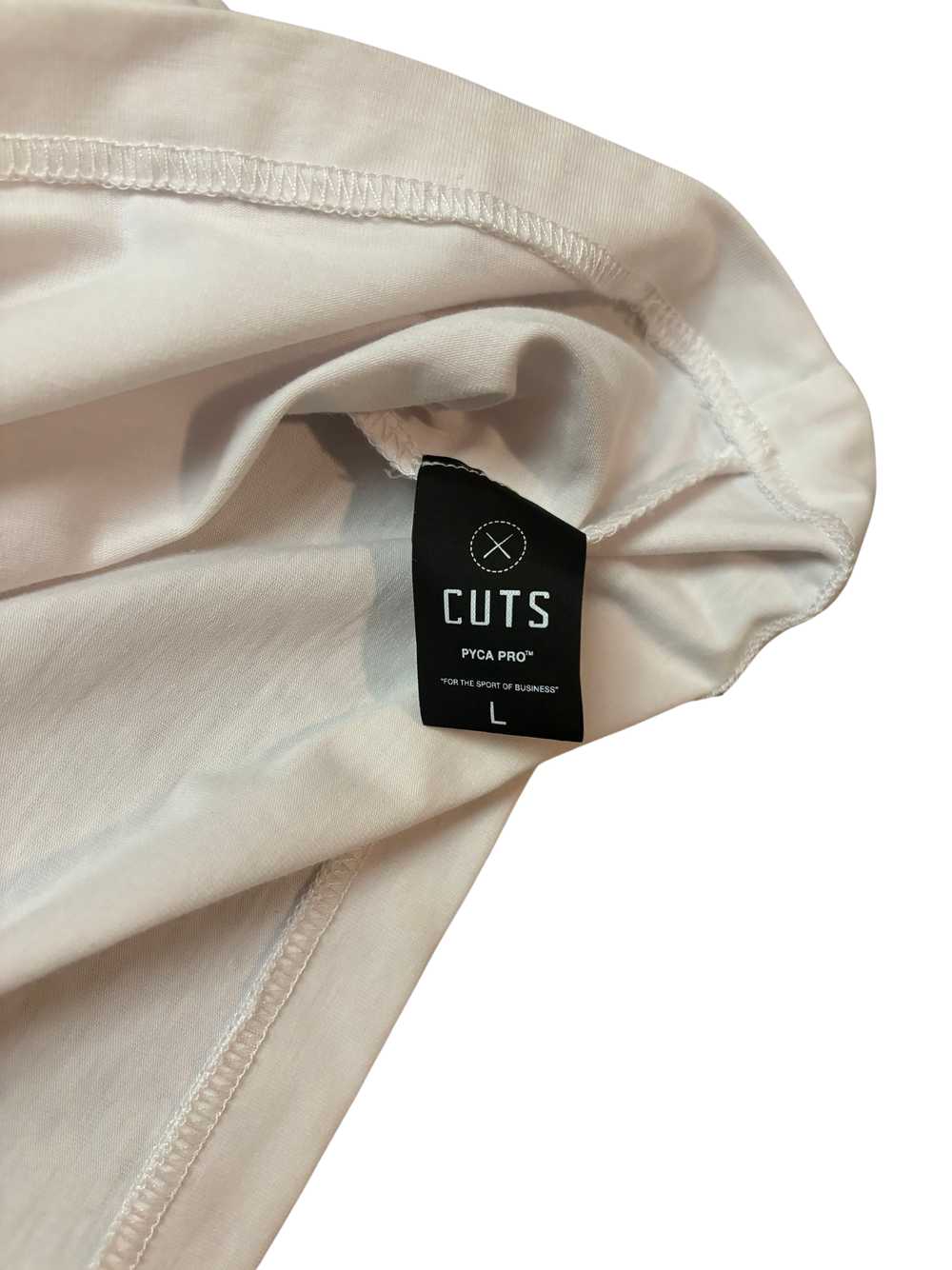 CUTS Logo Crew Curve-Hem | White Signature-fit PY… - image 3