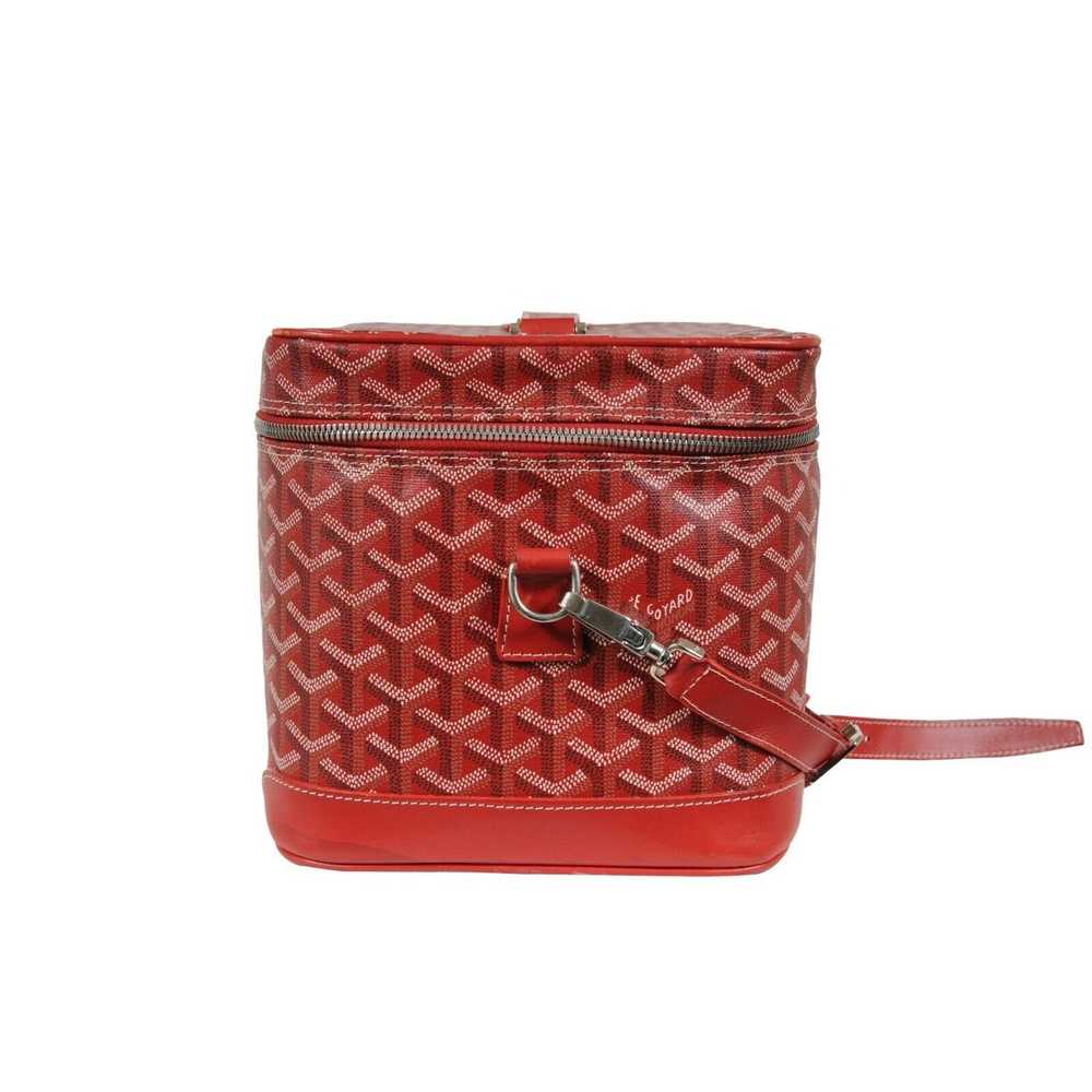 Goyard Vanity Train Case Red Canvas Crossbody Tra… - image 10