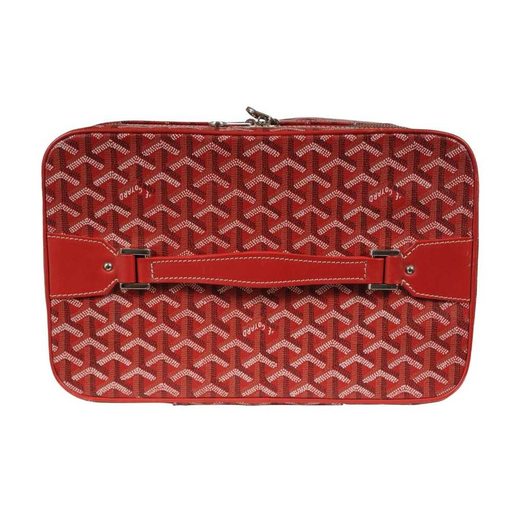 Goyard Vanity Train Case Red Canvas Crossbody Tra… - image 11