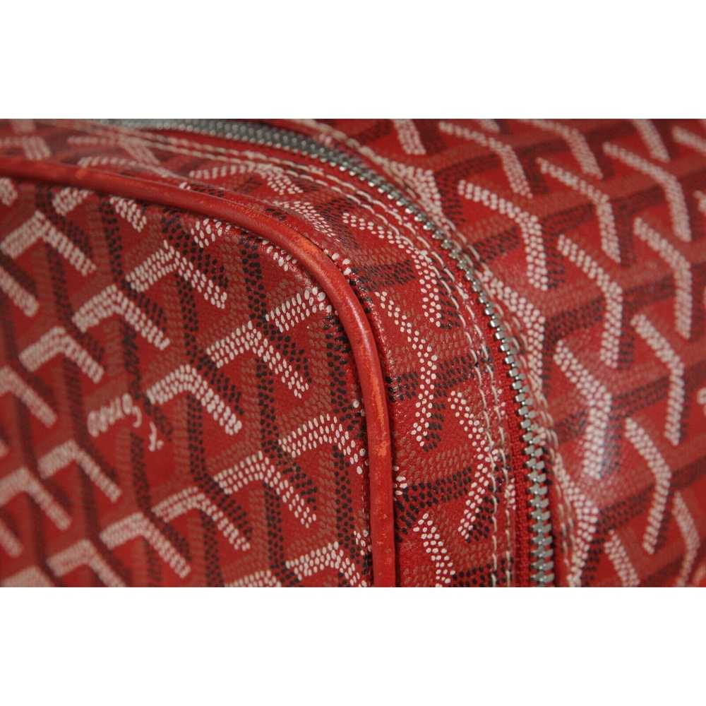 Goyard Vanity Train Case Red Canvas Crossbody Tra… - image 12