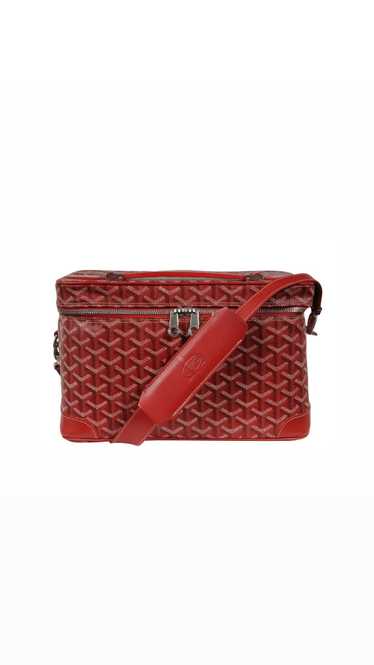 Goyard Vanity Train Case Red Canvas Crossbody Tra… - image 1