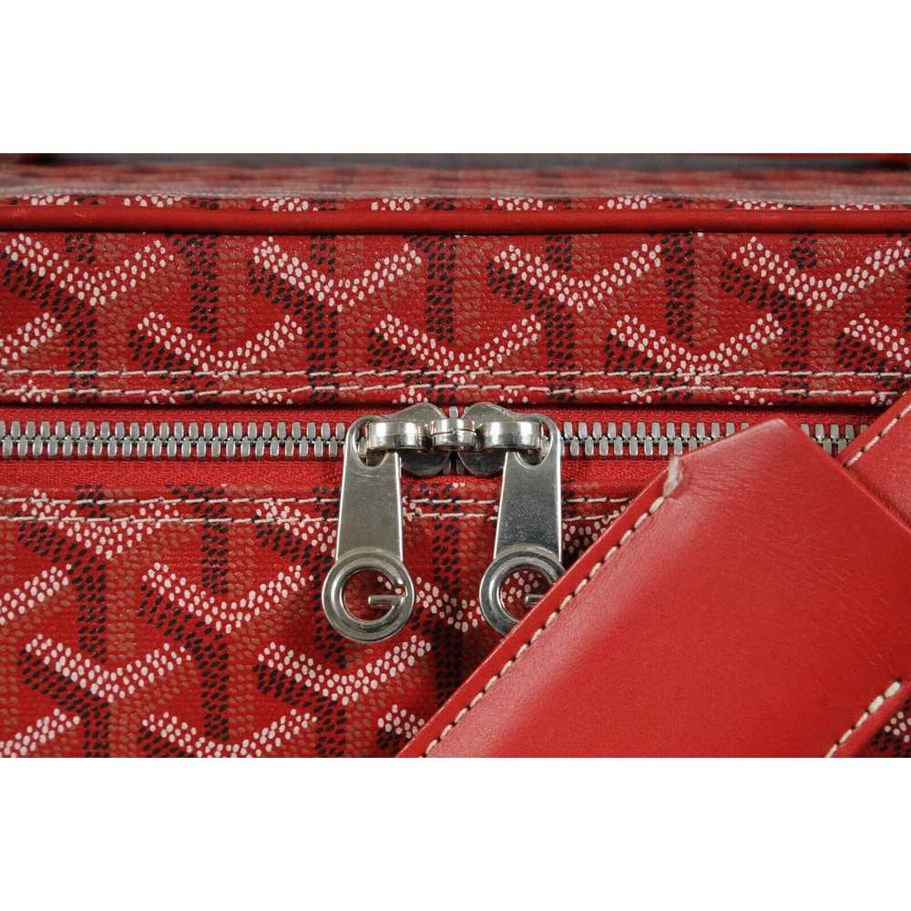 Goyard Vanity Train Case Red Canvas Crossbody Tra… - image 3