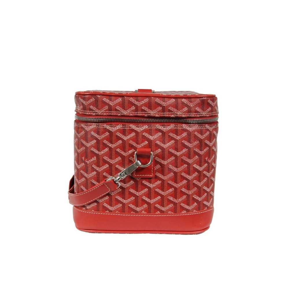 Goyard Vanity Train Case Red Canvas Crossbody Tra… - image 4