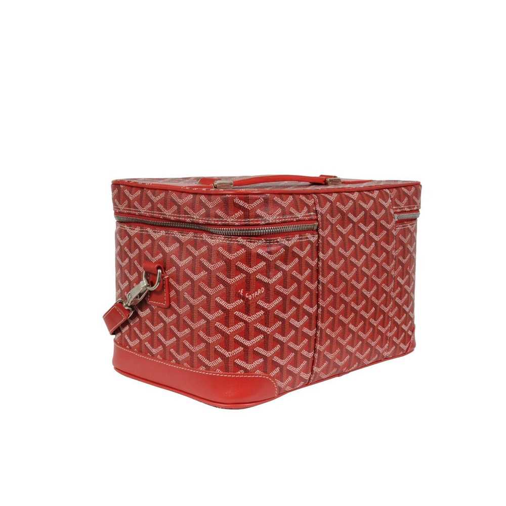 Goyard Vanity Train Case Red Canvas Crossbody Tra… - image 5