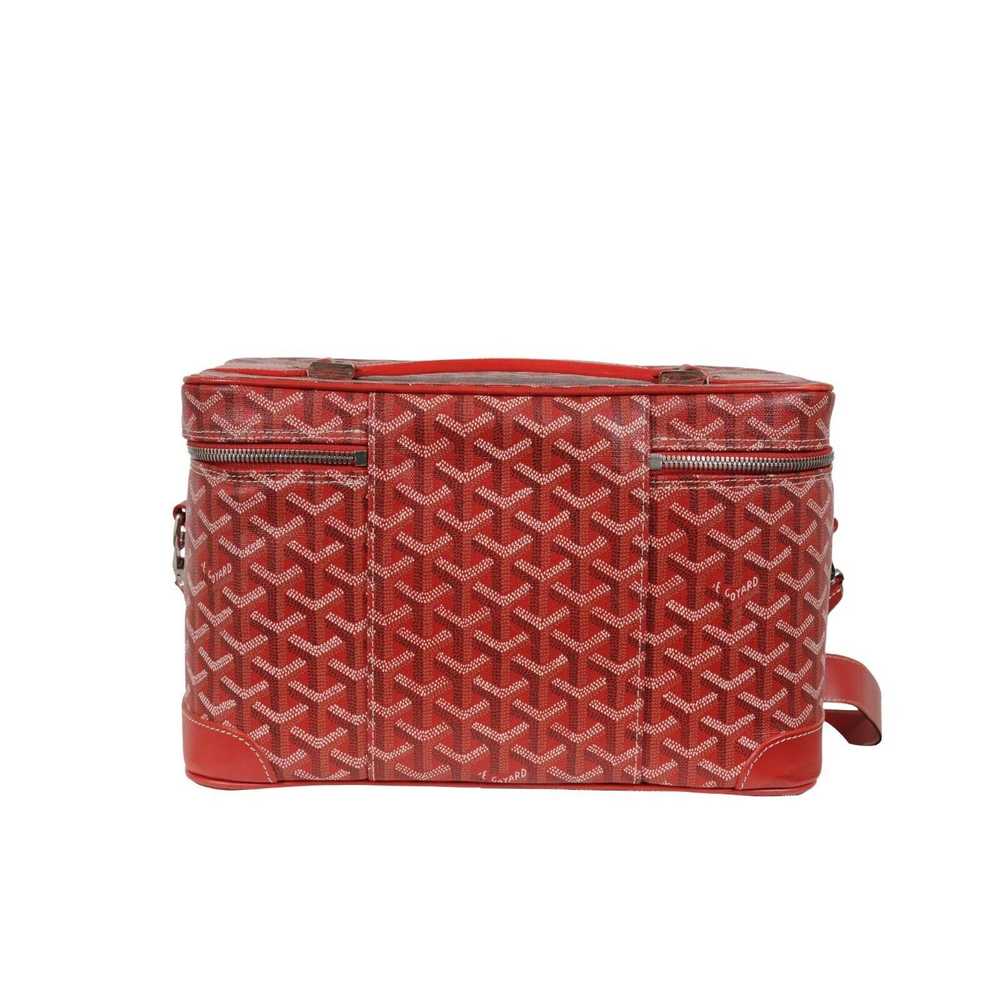 Goyard Vanity Train Case Red Canvas Crossbody Tra… - image 6