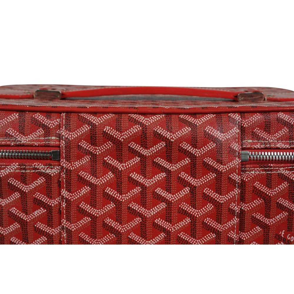 Goyard Vanity Train Case Red Canvas Crossbody Tra… - image 8