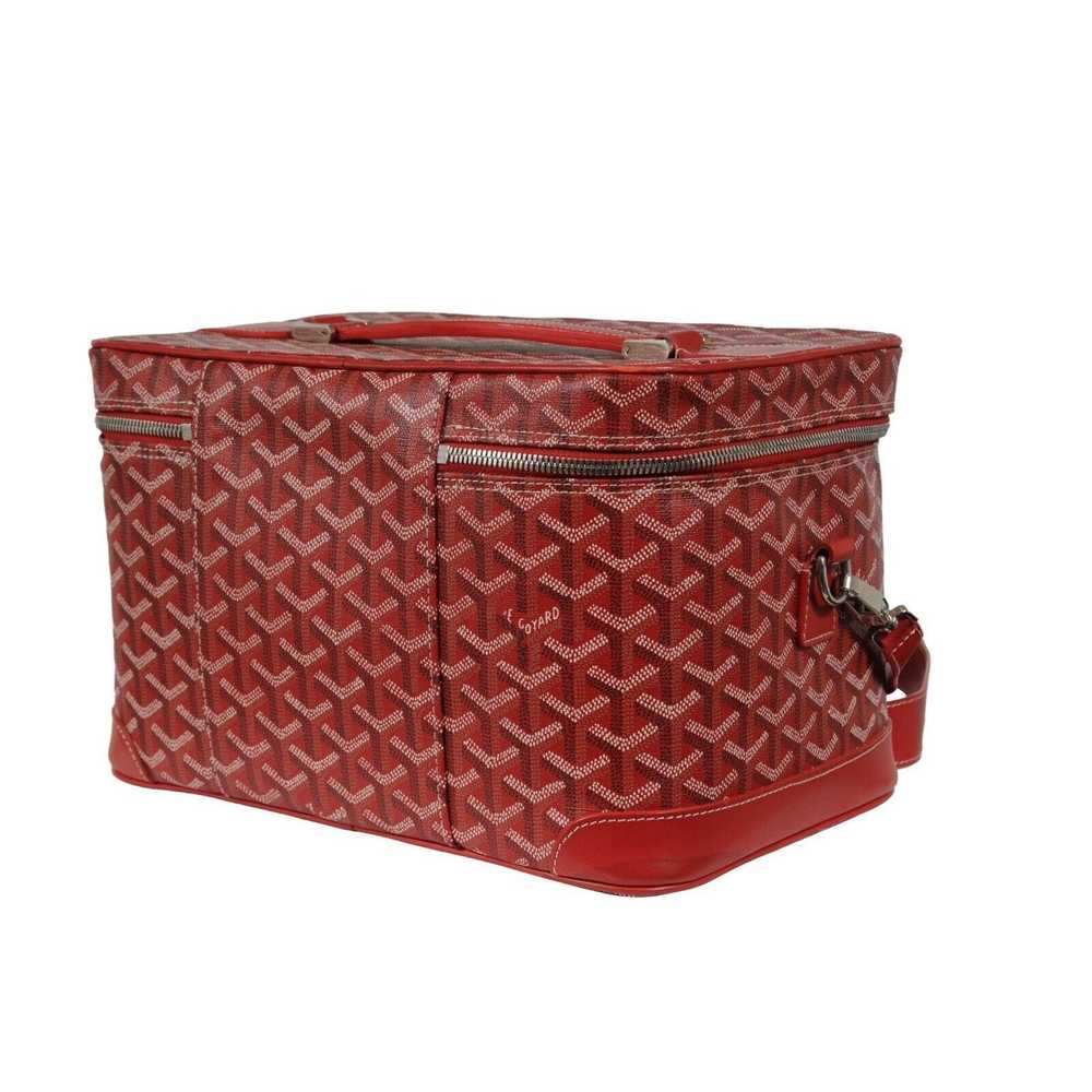 Goyard Vanity Train Case Red Canvas Crossbody Tra… - image 9