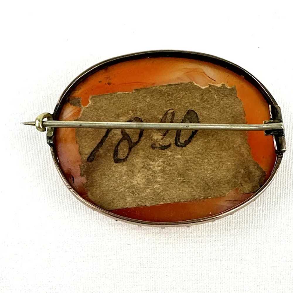 Georgian 10K Gold Carnelian Brooch - image 9