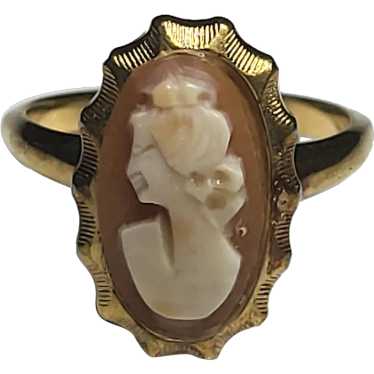 Vintage Gold Filled Conventry Cameo Ring - image 1