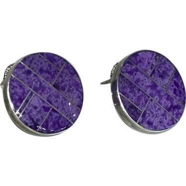 Sugilite Earrings by Ray Tracey