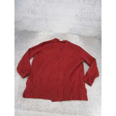 Madewell Madewell Sweater Womens Xl Red Open Card… - image 1