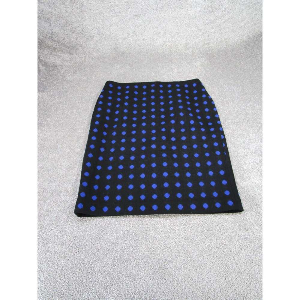 Talbots Talbots Skirt Womens 12 Black/Blue Polka … - image 1