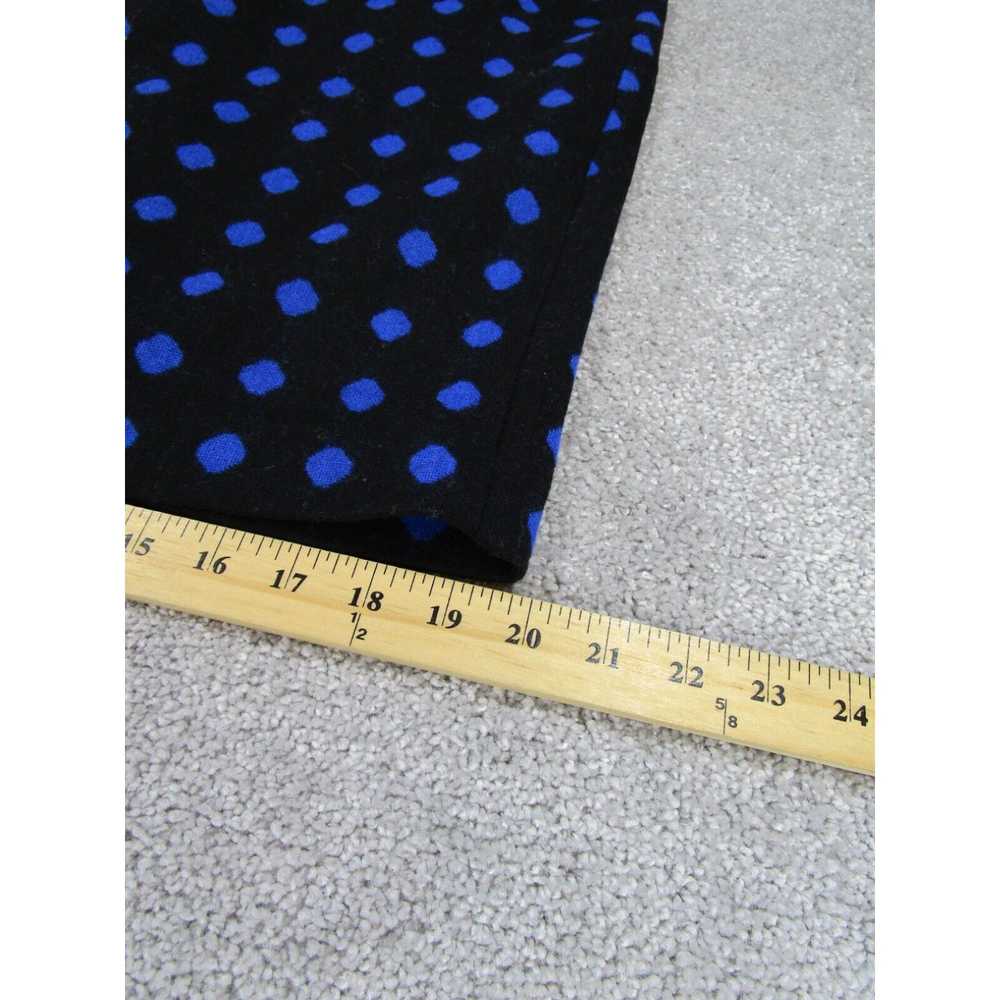 Talbots Talbots Skirt Womens 12 Black/Blue Polka … - image 3