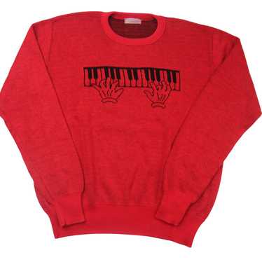 Vintage Vintage Piano Keys Knit Sweater - image 1