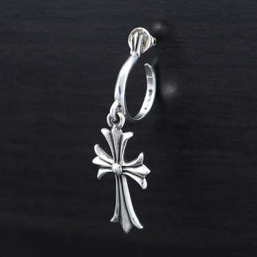 Chrome Hearts Chrome Hearts Tiny Cross Hoop Earri… - image 1