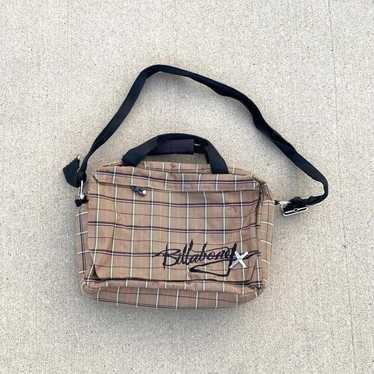 Billabong BILLABONG Vintage Brown Plaid Messenger… - image 1