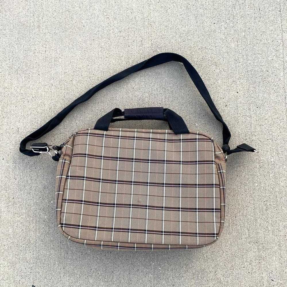 Billabong BILLABONG Vintage Brown Plaid Messenger… - image 3