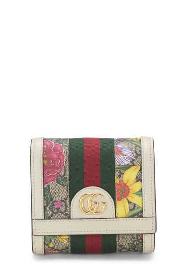 White Original GG Supreme Flora Ophidia Wallet