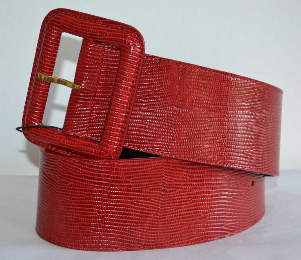 Product Details Red Leather Belt 70cms - image 5