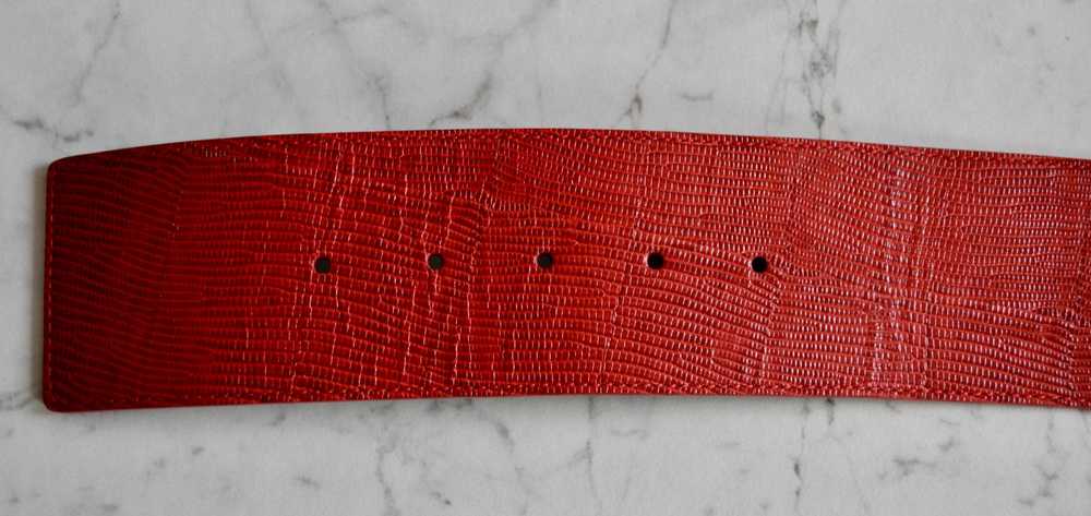 Product Details Red Leather Belt 70cms - image 7