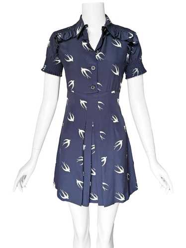 Miu Miu Spring 2010 Swallow Print Mini Dress