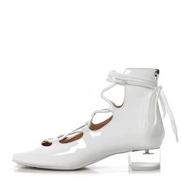 CHRISTIAN DIOR Patent Diorarty 30mm Pumps 37.5 Whi