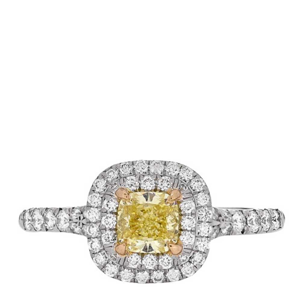 TIFFANY Platinum 18K Yellow Gold Fancy Yellow Dia… - image 1