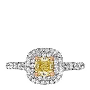 TIFFANY Platinum 18K Yellow Gold Fancy Yellow Dia… - image 1