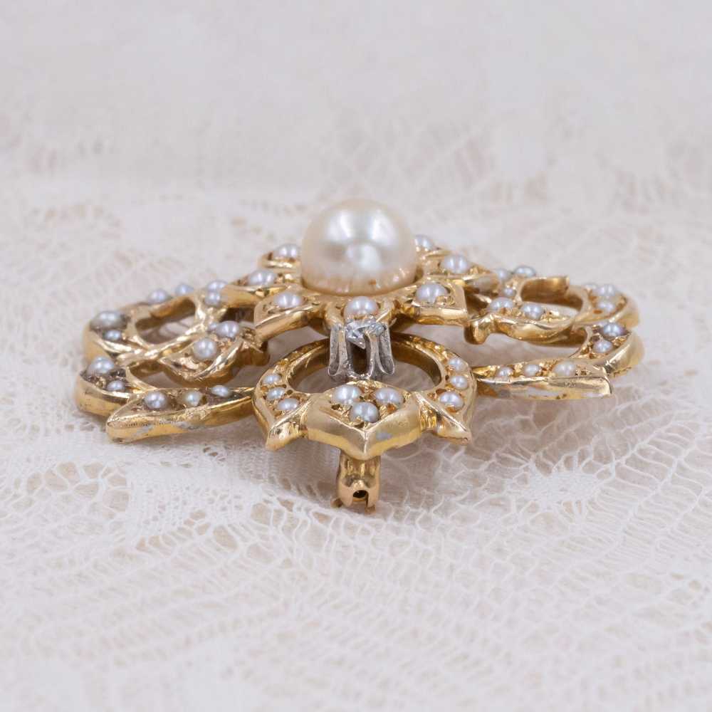 Pearl & Diamond Convertible Bracelet C. 1960 - image 5