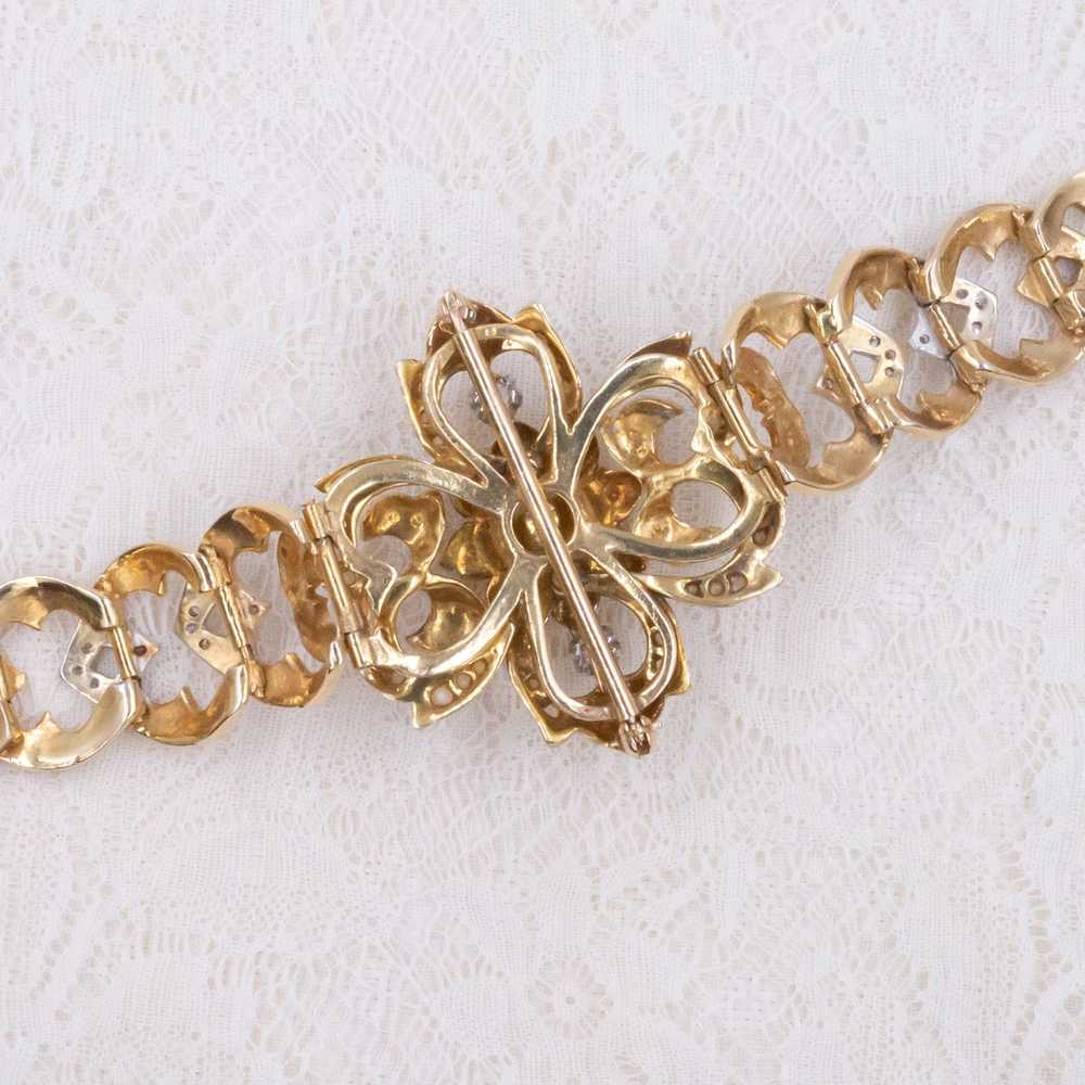 Pearl & Diamond Convertible Bracelet C. 1960 - image 9