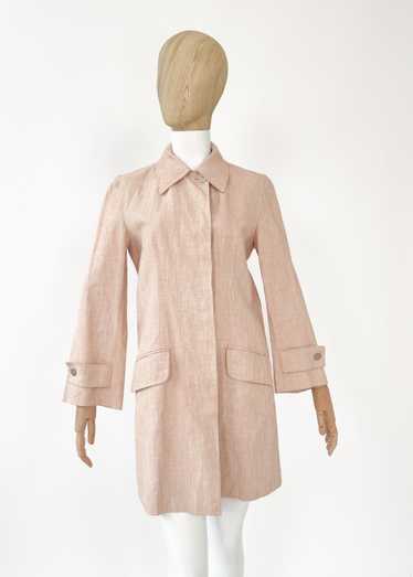 Vintage Late 1990s Chanel Linen Trench Coat