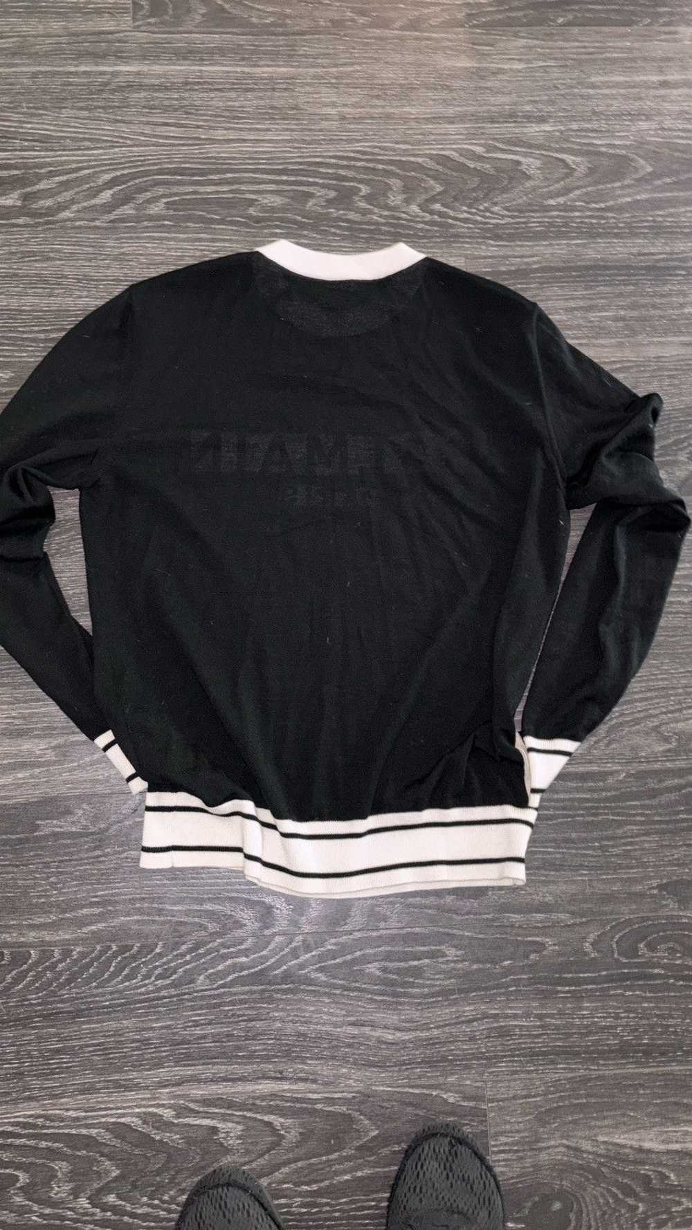 Balmain Black & White Wool Logo Sweater - image 4