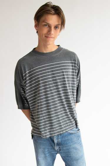 Vintage Gray Striped Ocean Pacific T-Shirt (1990s)