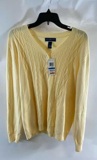 NWT Karen Scott Womens Yellow Cotton Long Sleeve K