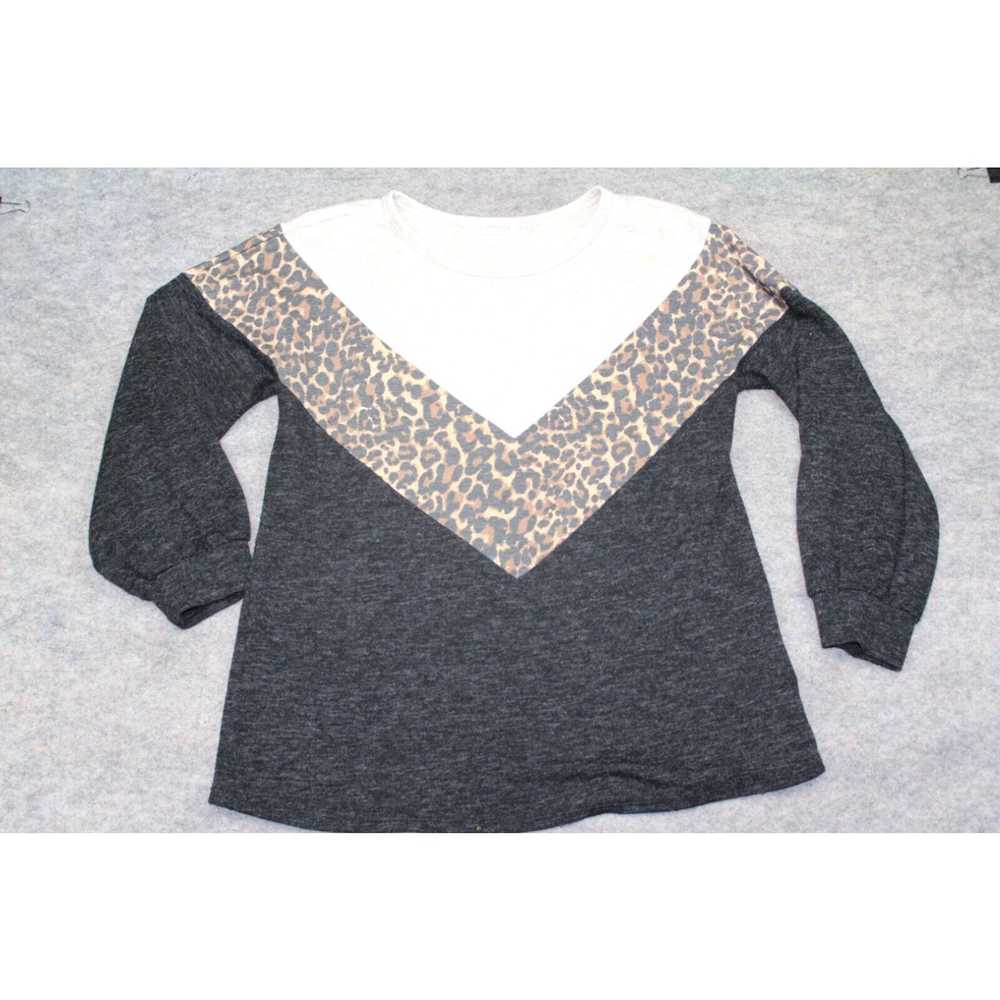 Vintage First Love Sweater Size Large L Leopard A… - image 1