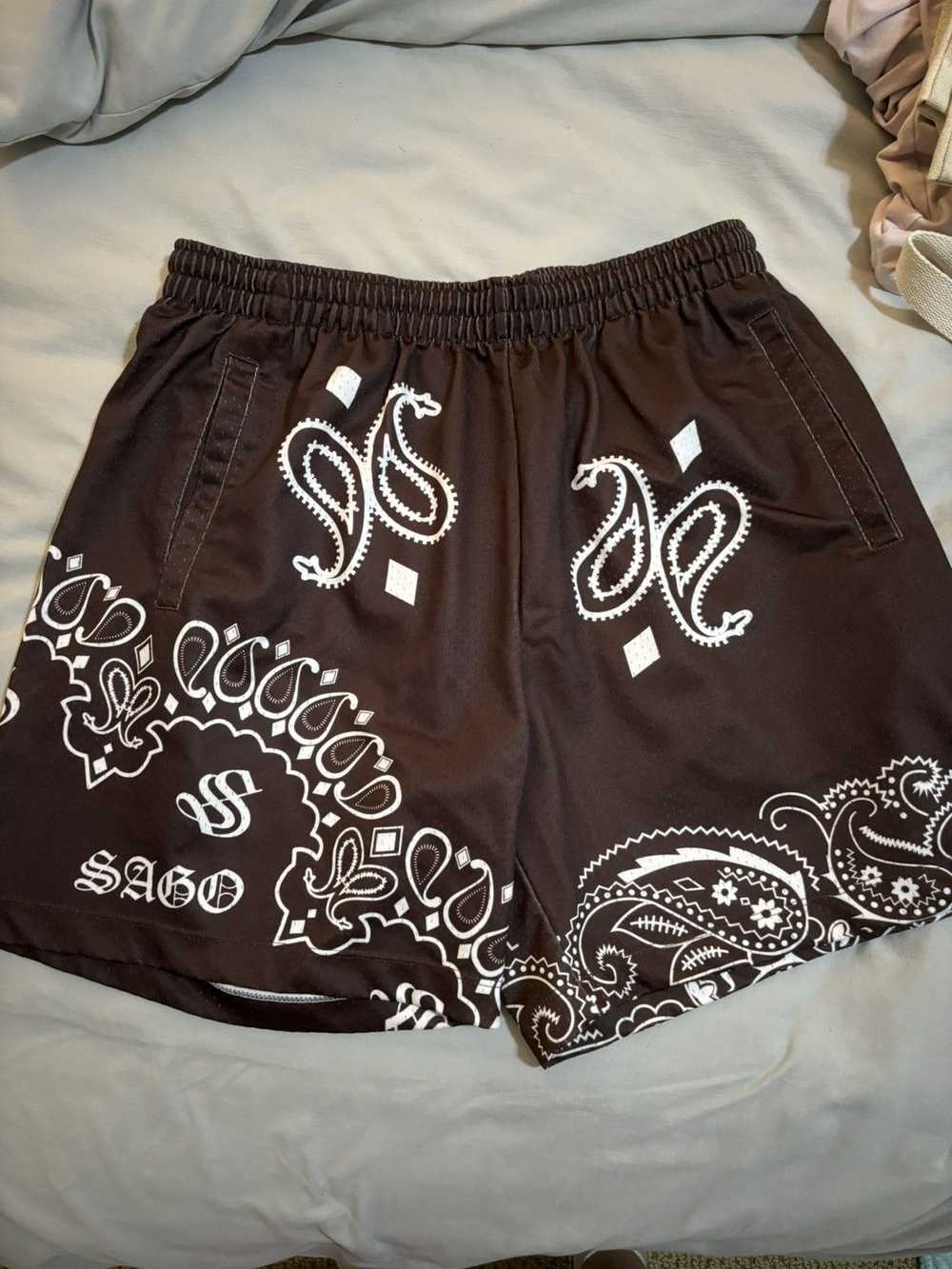 Streetwear Sago Studio Brown Paisley Short - image 1