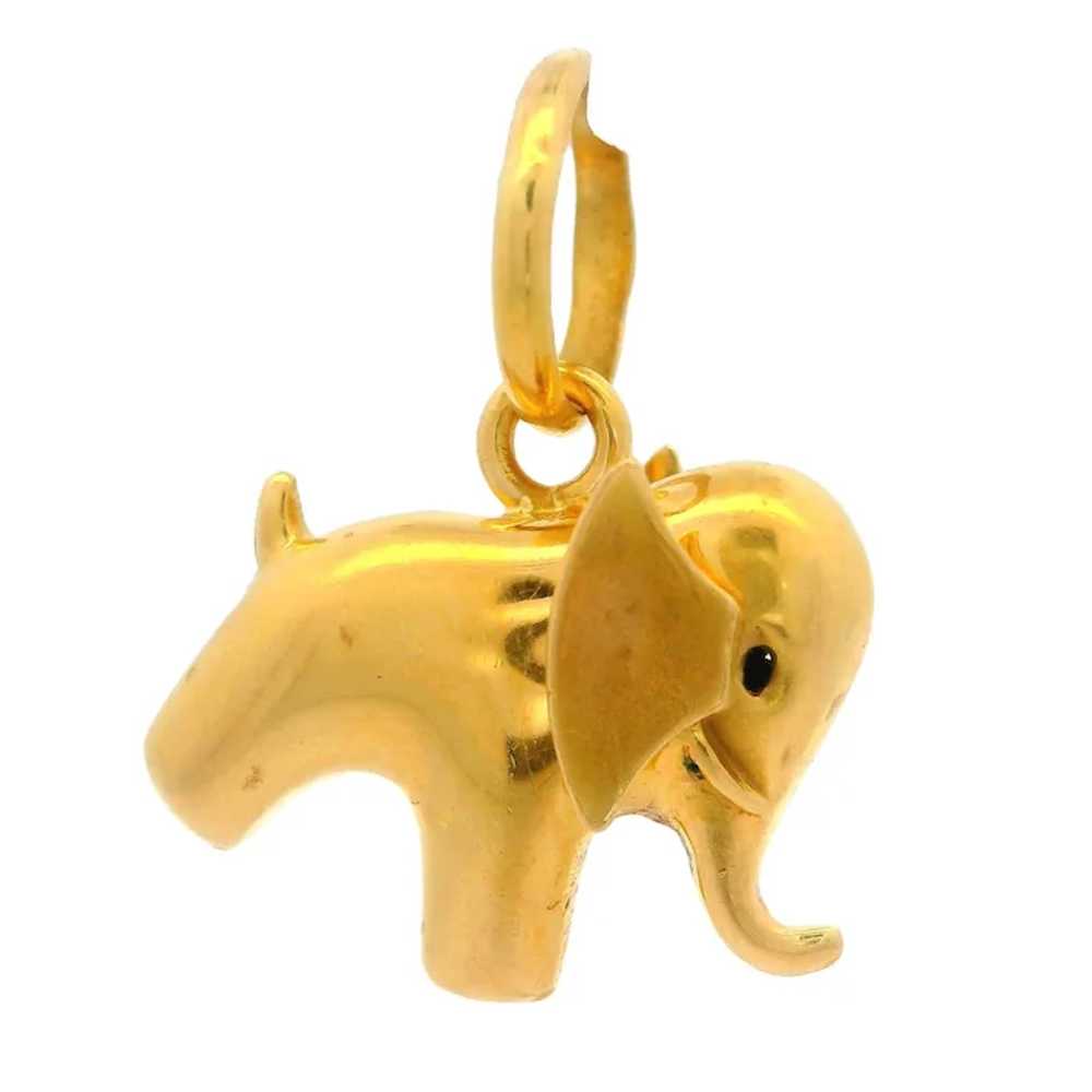 18k Yellow Gold 3D Detailed Whimsical Puffed Peti… - image 2